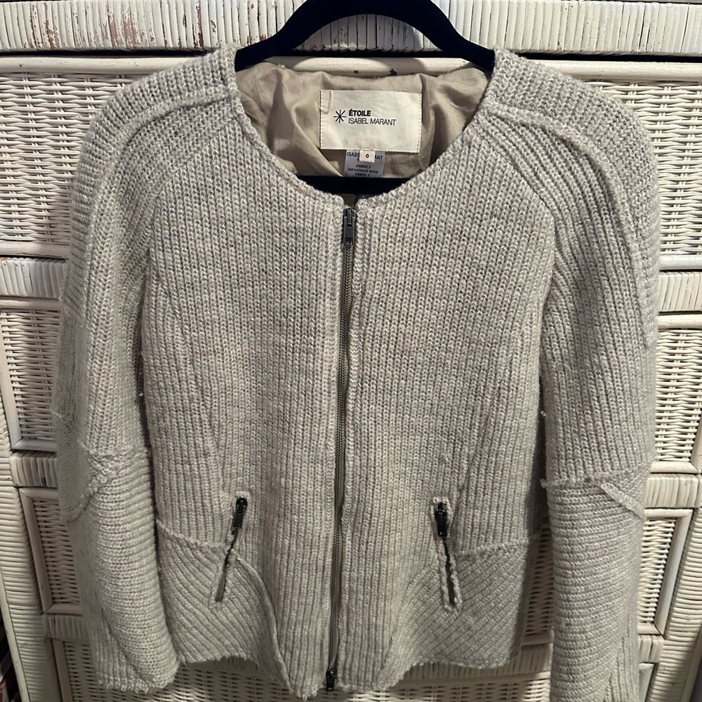 Etoile Isabel Marant Gray Knit Jacket